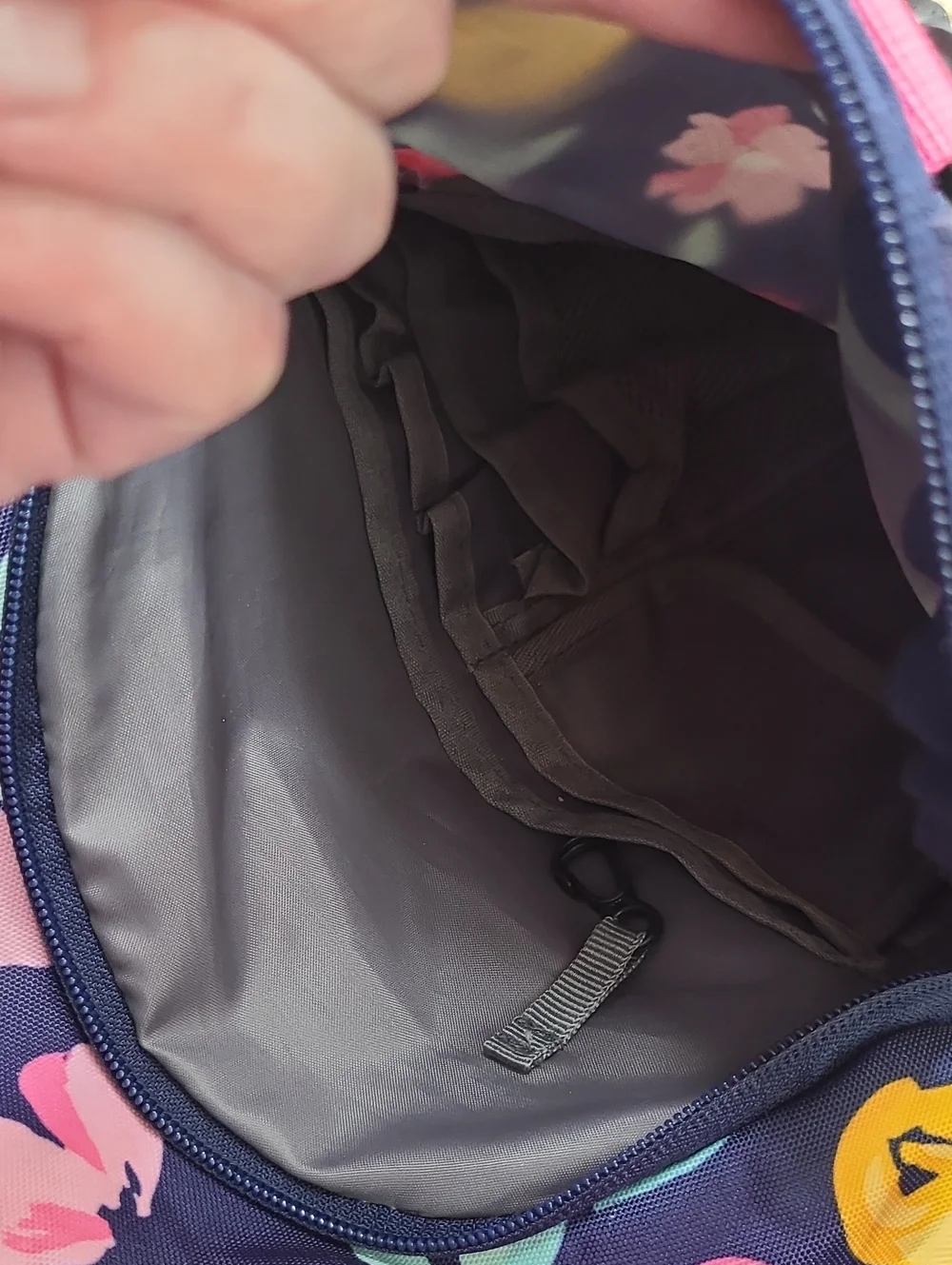 High Sierra Navy Floral Backpack with Pink & Yellow Accents